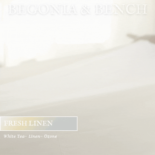 Fresh Linen™ - 9oz. Amber Jar Candle - By Begonia & Bench®