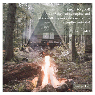 One of our best selling fragrances: Cozy Campfire 🔥🔥-Begonia & Bench
