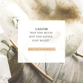 We had quite the response in our other post that some of you haven't heard of the Swedish concept 'Lagom' before! ⁣-Begonia & Bench