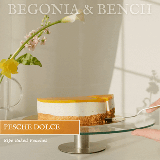 Pesche Dolce™ - 9oz. Amber Jar Candle - By Begonia & Bench®