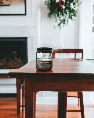 Desert Spice™ - 9oz. Amber Jar Candle - By Begonia & Bench®-Begonia &amp; Bench