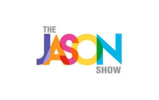 Colorful logo for "The Jason Show." The word "Jason" is prominently displayed in large, overlapping letters: "J" in purple, "A" in red, "S" in pink, "O" in yellow, and "N" in blue. "The" and "Show" are in gray, smaller uppercase letters, positioned above "Jason" on the left and below it on the right.