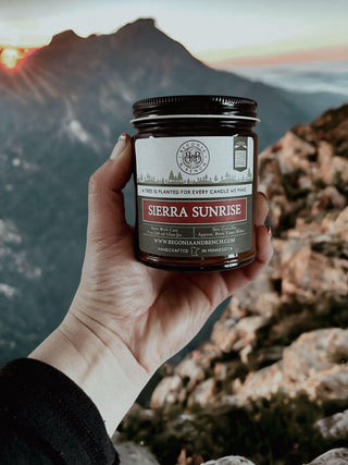 Sierra Sunrise - 9oz. Classic Amber Jar Candle - By Begonia & Bench®-Begonia &amp; Bench